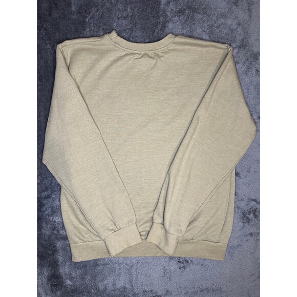 Nirvana Smiley Face Sweatshirt Medium Beige Band Logo Crewneck 2022 Licensed - Picture 4 of 6